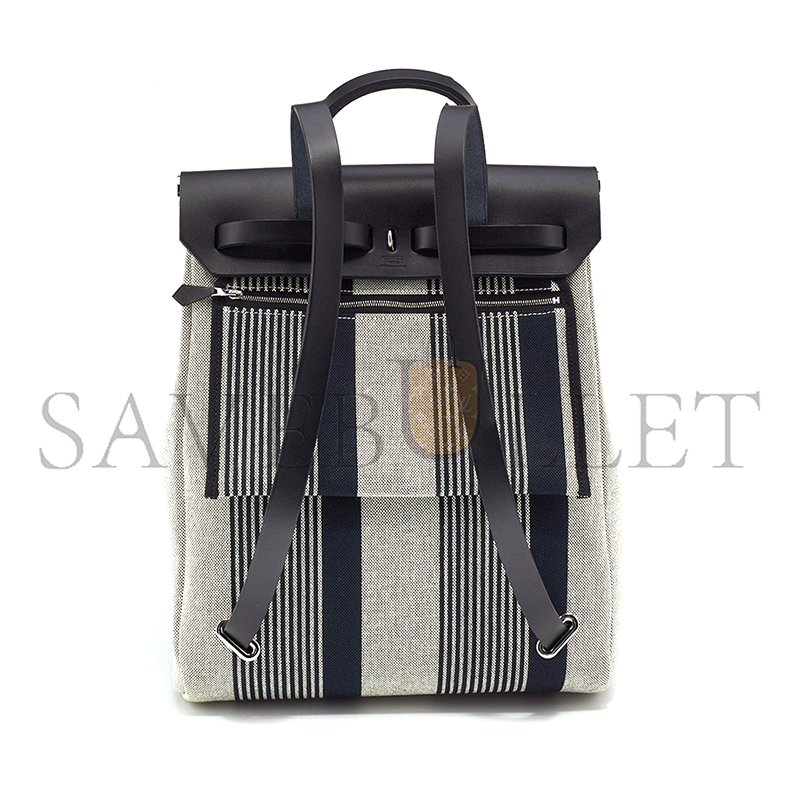 HERMÈS HERBAG A DOS ZIP BACKPACK CANVAS AND LEATHER H080303CKA0 (38*29*11cm)